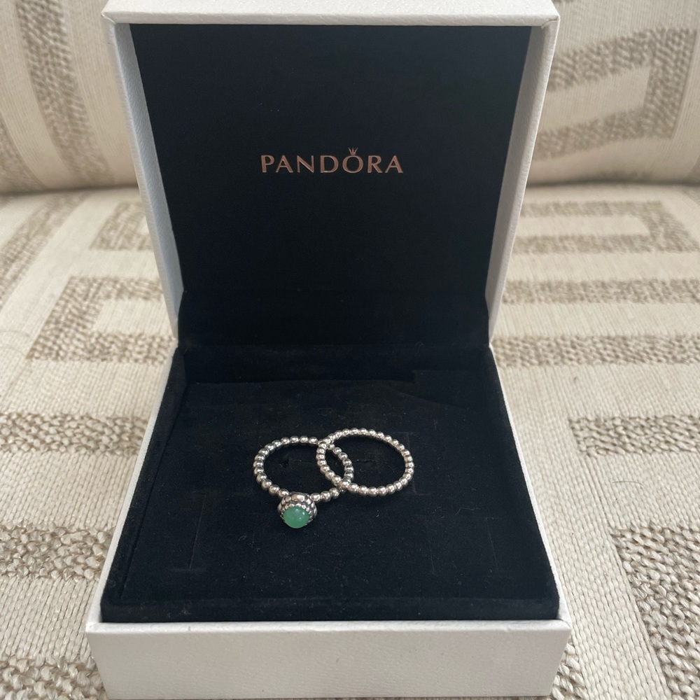 Pandora Birthstone ring set